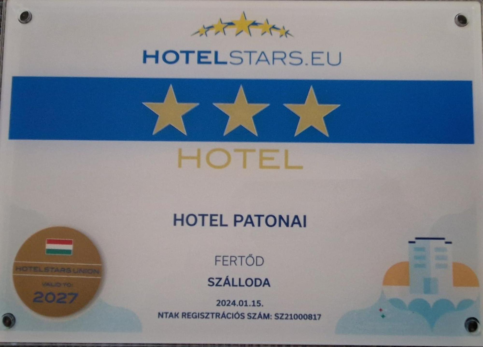 Hotel Patonai Fertőd Exterior foto